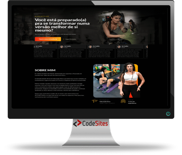 Landing Page para Personal Trainers - WordPress + Elementor, Totalmente Editável 2025