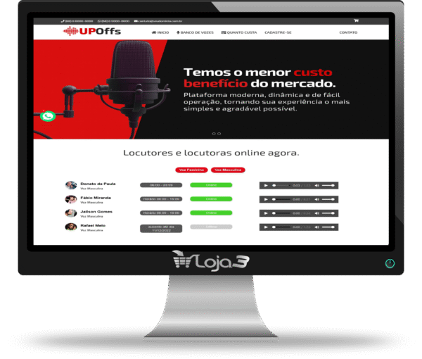 Script Site para Locutores 100% responsivo em PHP com Painel Administrativo