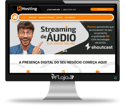Site Host para Provedores de Hospedagem 100% responsivo com Painel