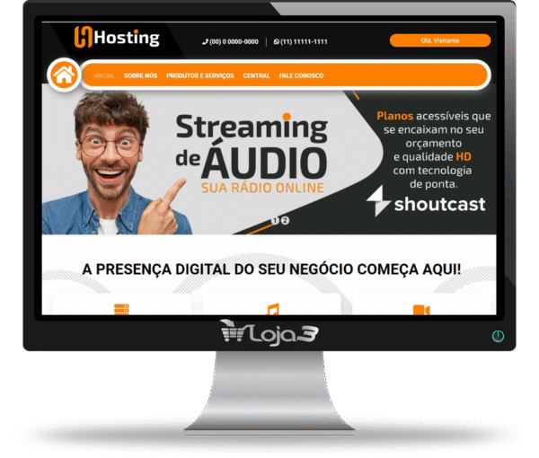 Site Host para Provedores de Hospedagem 100% responsivo com Painel