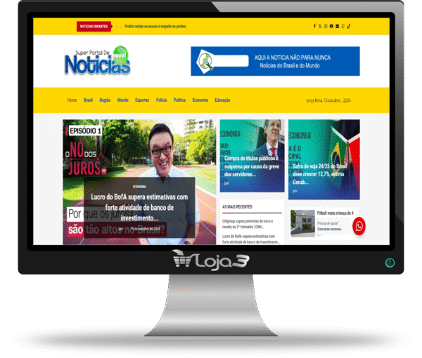 Jornal O Amarelinho Script Site para Notícias em WordPress 2025