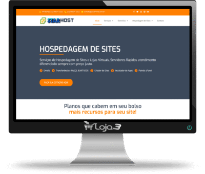 Site para empresa de hospedagem e revenda de Hospedagem 2025