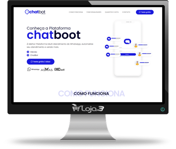 Script Site para Venda de Chatboot em WorPress 2025