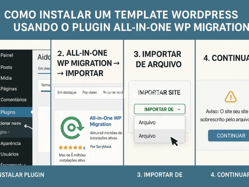 Como Instalar um Template WordPress Usando o Plugin All-in-One WP Migration