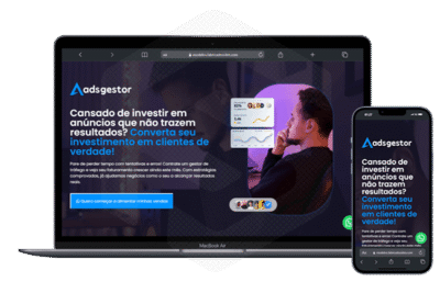 Página de Vendas LandingPage para Gestor de Tráfego - 100% Editável 2025