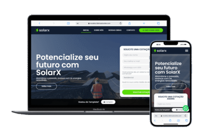 Site Template para Energia Solar 100% Editável Elementor Pro 2025